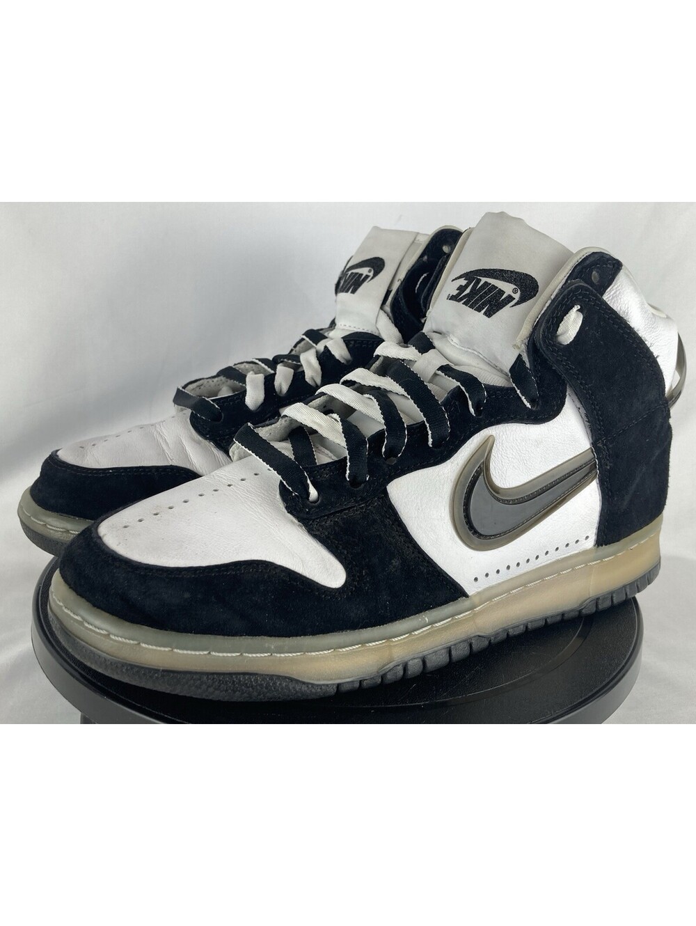 Men’s Size 9 Slam Jam x Nike Dunk High Clear Black DA1639-101 White Sneakers